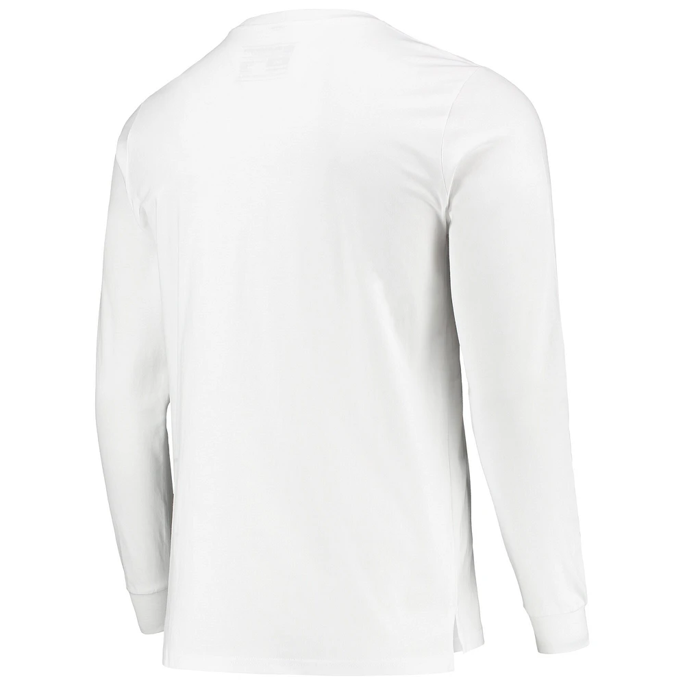 Men's White Brooklyn Nets Sue Tsai Long Sleeve T-Shirt