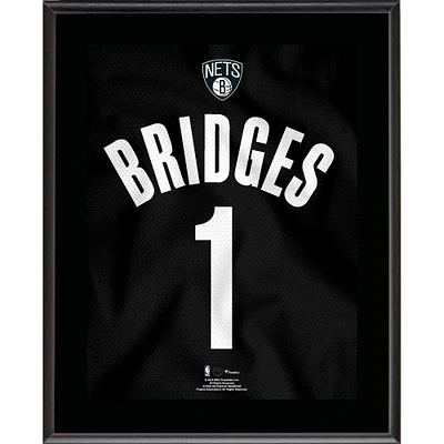Mikal Bridges Brooklyn Nets 10.5" x 13" Jersey Number Sublimated Player Plaque