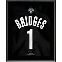Mikal Bridges Brooklyn Nets 10.5" x 13" Jersey Number Sublimated Player Plaque