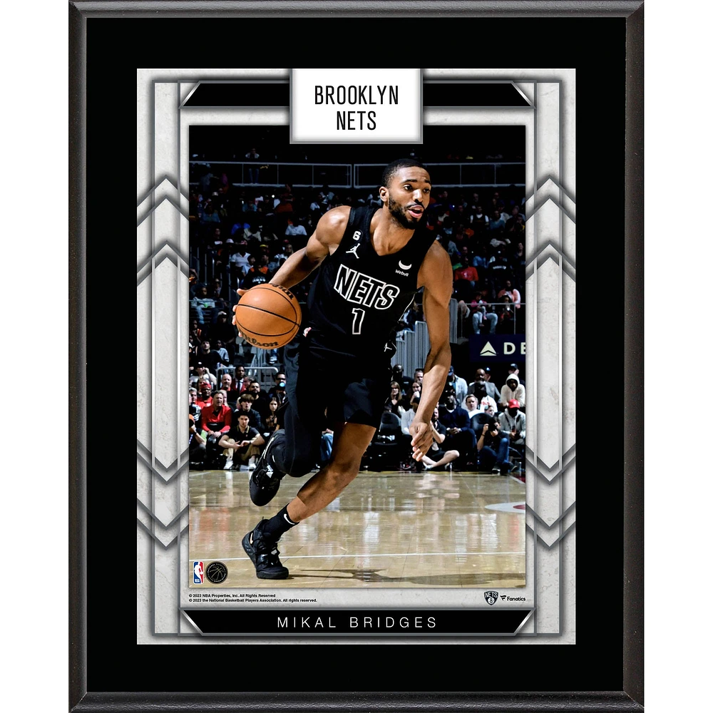 Mikal Bridges Brooklyn Nets 10.5" x 13" Sublimated Player Plaque