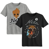 Ensemble de t-shirts deux pièces pour enfants d'âge préscolaire Brooklyn Nets Gardiens la Galaxie