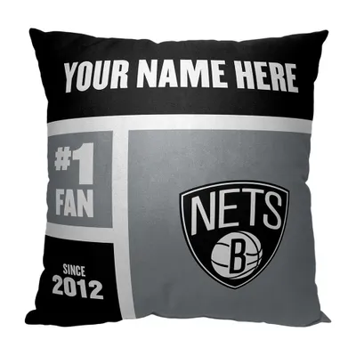 Brooklyn Nets The Northwest Group 18'' x 18'' Colorblock Personalized Throw Pillow