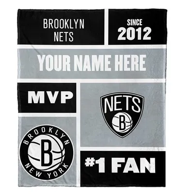 Brooklyn Nets The Northwest Group 50'' x 60'' Colorblock Personalized Sherpa Throw