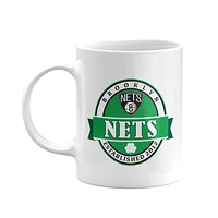 The Sports Vault White Brooklyn Nets 2021 St. Patrick's Day - 11 oz. Lot de 2 tasses à café