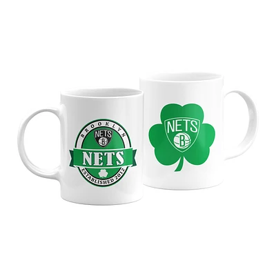 The Sports Vault White Brooklyn Nets 2021 St. Patrick's Day - 11 oz. Lot de 2 tasses à café