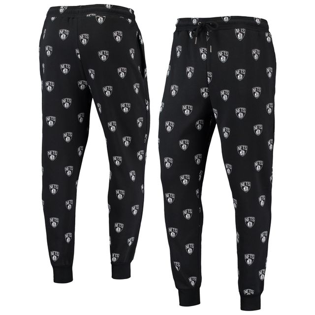 The Wild Collective Pantalon de jogging noir Brooklyn Nets Allover Logo