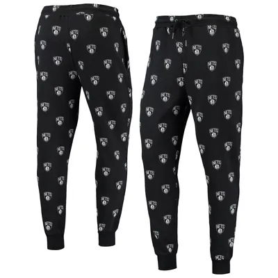 Brooklyn Nets The Wild Collective Allover Logo Jogger Pants - Black