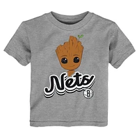 Toddler Heather Gray Brooklyn Nets Two-Piece Guardians Of The Galaxy T-Shirt Set