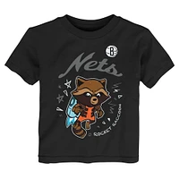 Toddler Heather Gray Brooklyn Nets Two-Piece Guardians Of The Galaxy T-Shirt Set