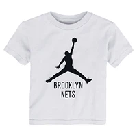 Toddler Jordan Brand White Brooklyn Nets Essential Jumpman T-Shirt