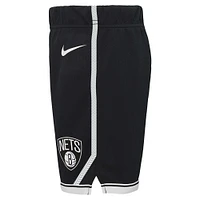 Short Nike noir Brooklyn Nets Icon Replica pour tout-petit