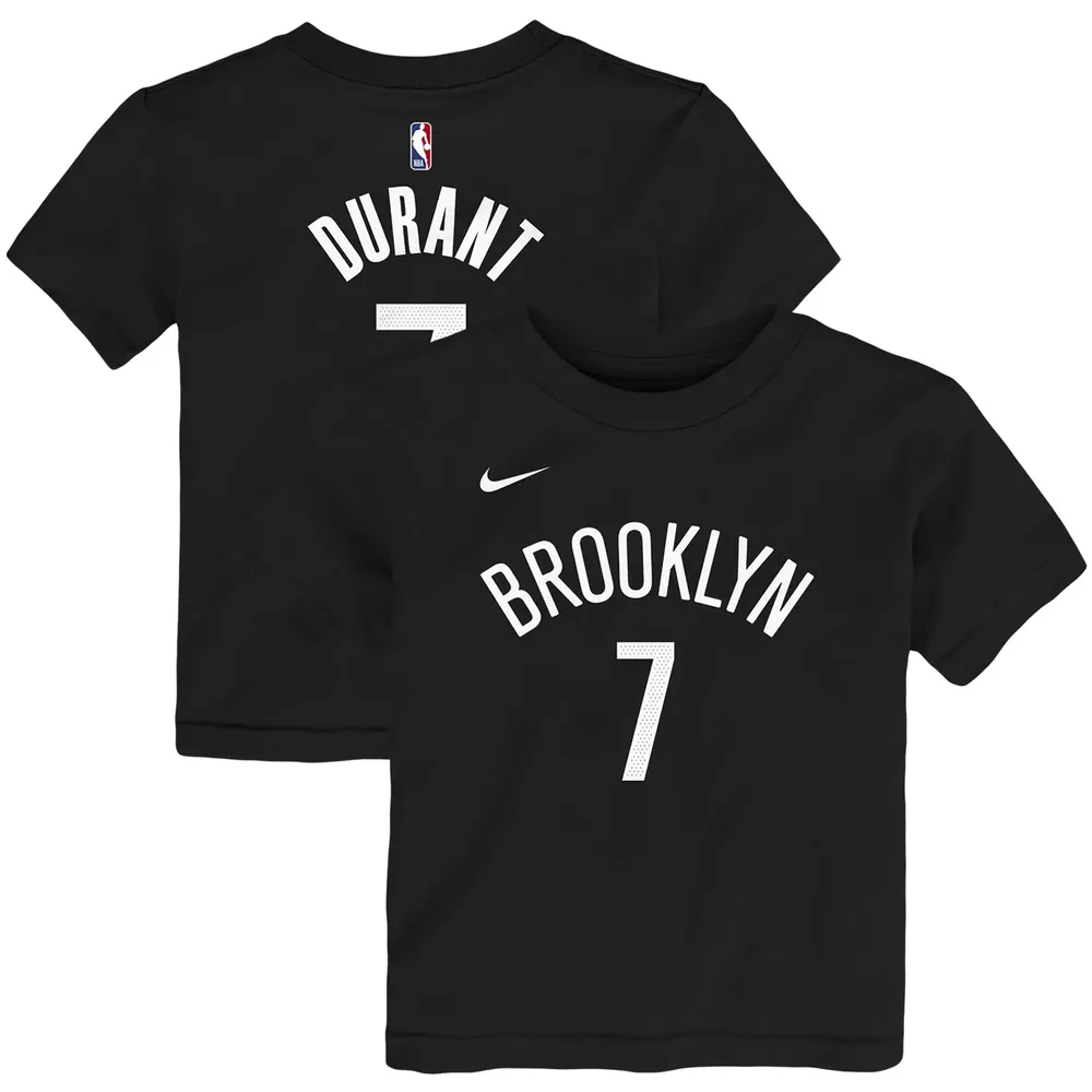 Toddler Nike Kevin Durant Black Brooklyn Nets Logo Name & Number T-Shirt