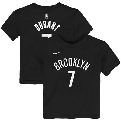 Toddler Nike Kevin Durant Black Brooklyn Nets Logo Name & Number T-Shirt