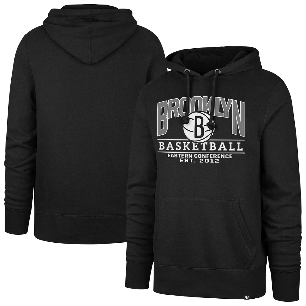 Unisex '47  Black Brooklyn Nets Good Call Headline Pullover Hoodie