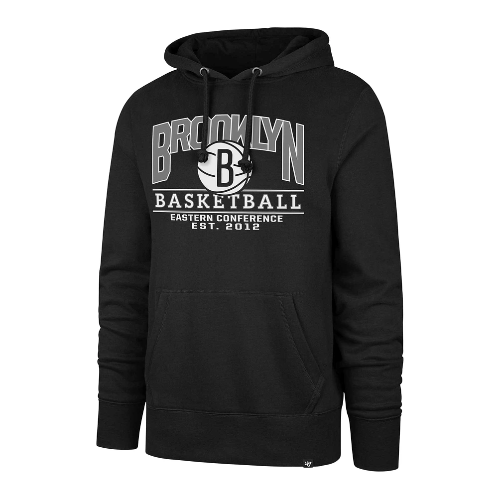 Unisex '47  Black Brooklyn Nets Good Call Headline Pullover Hoodie