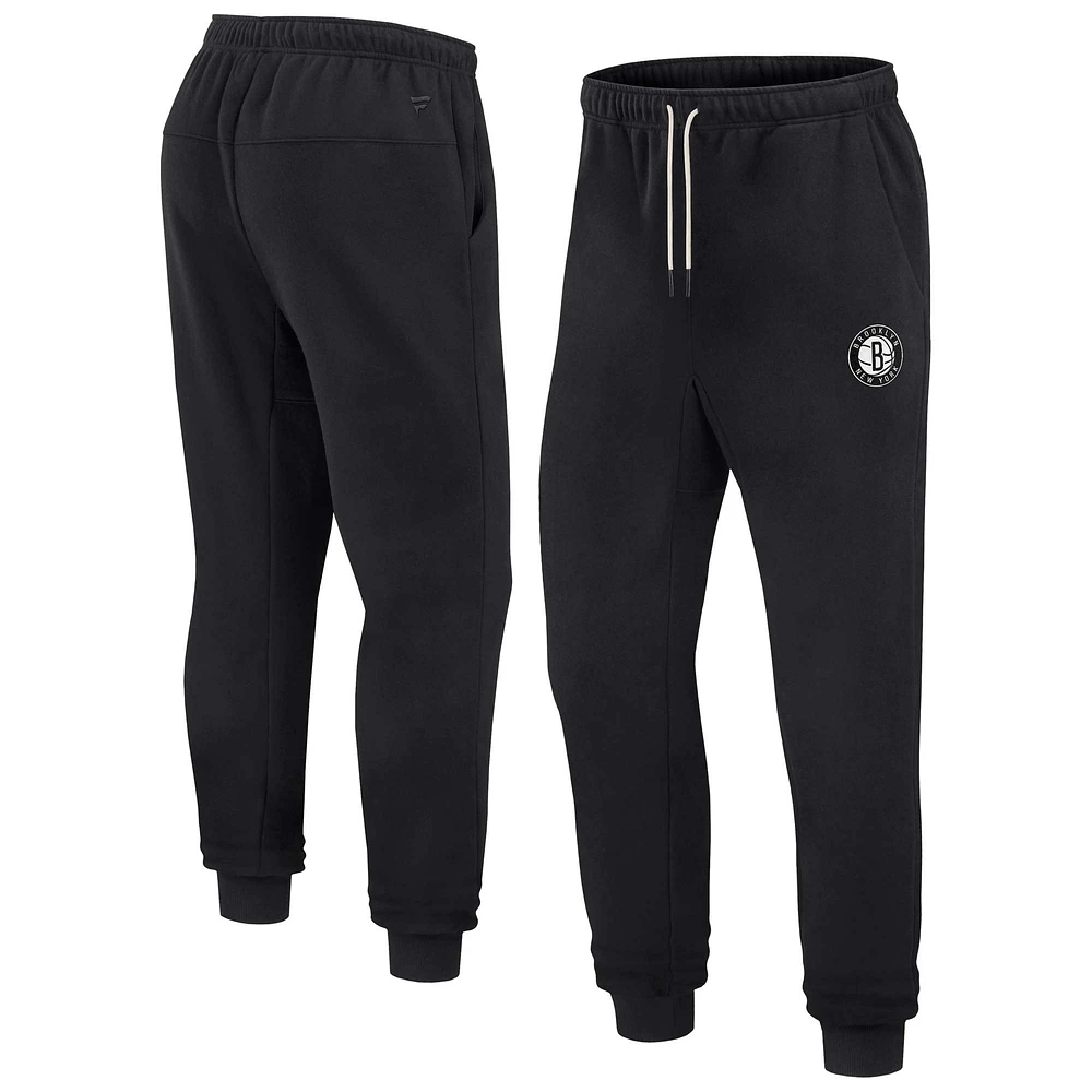 Unisex Fanatics Black Brooklyn Nets Elements Super Soft Fleece Jogger