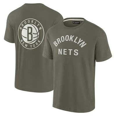 T-shirt unisexe Fanatics Olive Brooklyn Nets Elements super doux à manches courtes