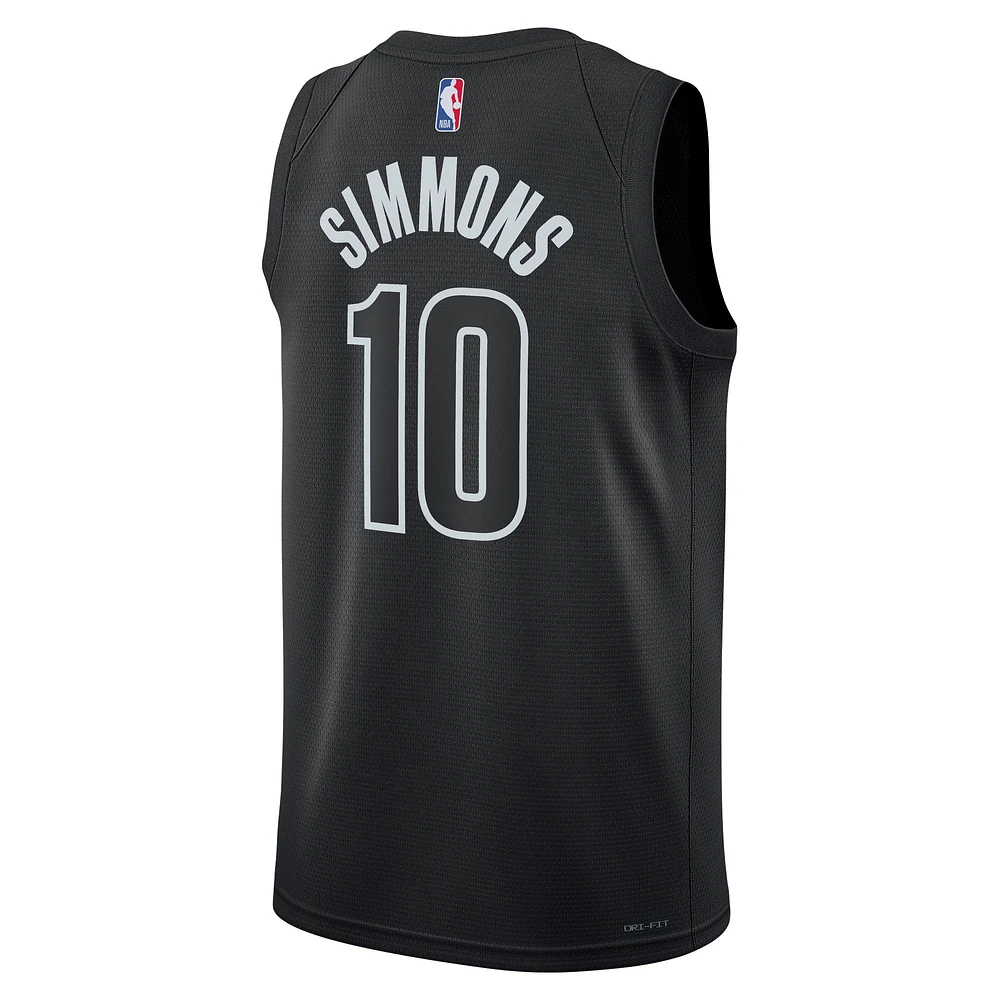 Unisexe Jordan Brand Ben Simmons Maillot Brooklyn Nets Swingman Noir - Statement Edition