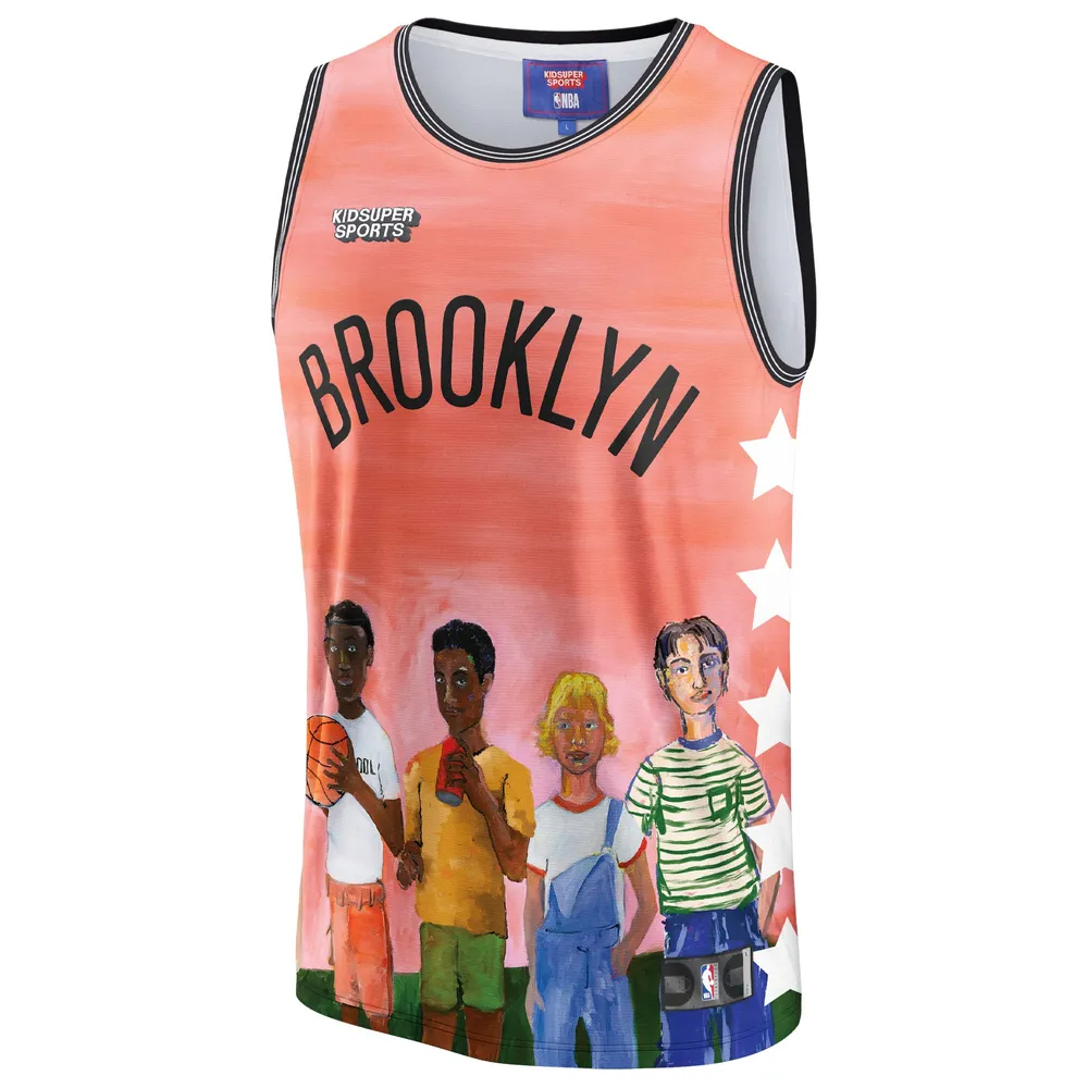 Lids Brooklyn Nets NBA & KidSuper Studios by Fanatics Unisex Hometown Jersey  - Coral