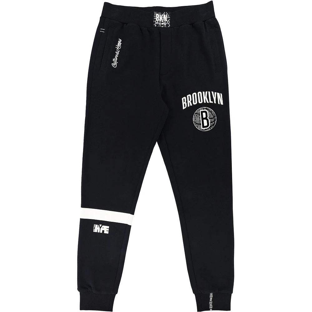 Pantalon de jogging épais unisexe NBA x Two Hype Brooklyn Nets Culture & Hoops noir