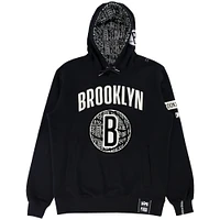 Unisex NBA x Two Hype  Black Brooklyn Nets Culture & Hoops Heavyweight Pullover Hoodie