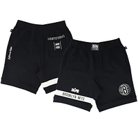 Short unisexe NBA x Two Hype Brooklyn Nets Culture & Hoops Premium en polaire classique noir