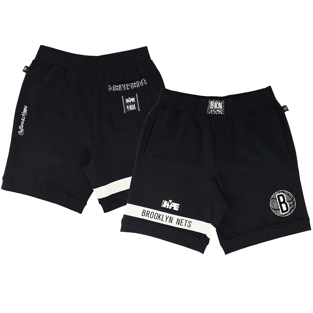 Unisex NBA x Two Hype Brooklyn Nets Culture & Hoops Premium Classic Fleece Shorts