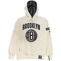 Unisex NBA x Two Hype  Cream Brooklyn Nets Culture & Hoops Heavyweight Pullover Hoodie