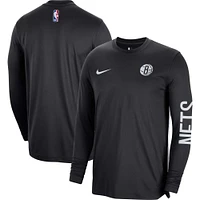 Unisex Nike Black Brooklyn Nets 2023/24 Authentic Pregame Long Sleeve Shooting Shirt