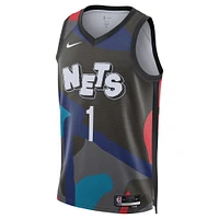 NI4 Brooklyn Nets Noir 23-24 City Mikal Bridges NBA Edition Swingman Maillots JERMENSWG