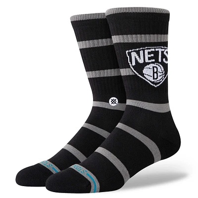 Chaussettes unisexes Stance Brooklyn Nets Prep Stripe Crew