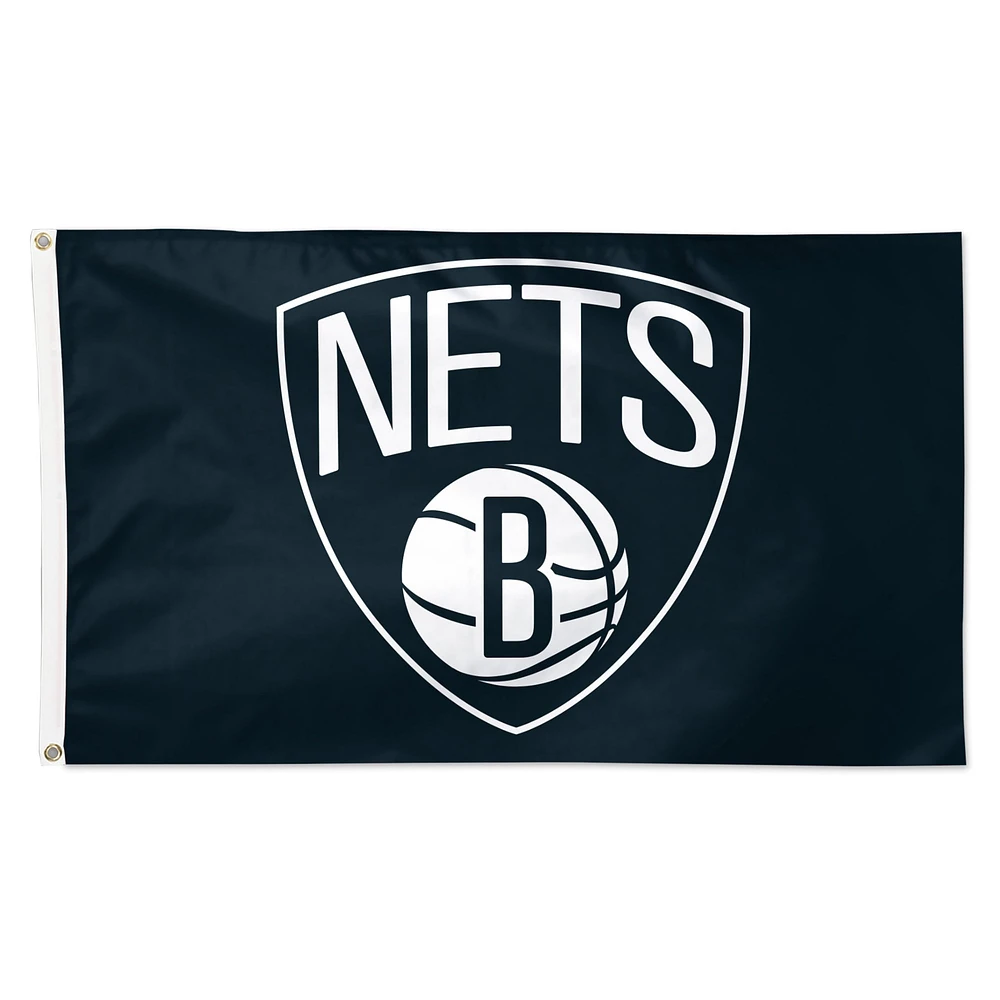 WinCraft Brooklyn Nets 3' x 5' Drapeau simple face avec logo principal