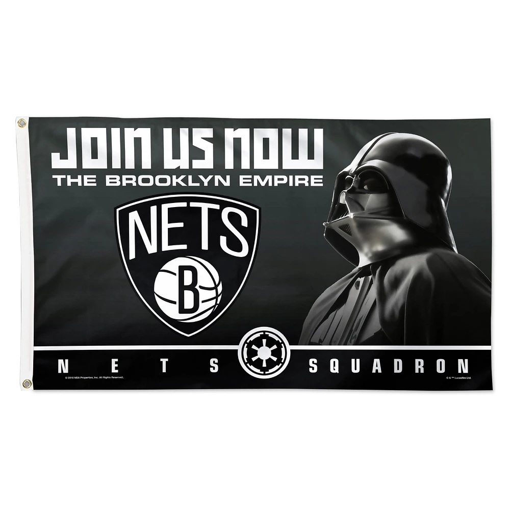 WinCraft Brooklyn Nets Drapeau unilatéral Star Wars 3 pi x 5 pi