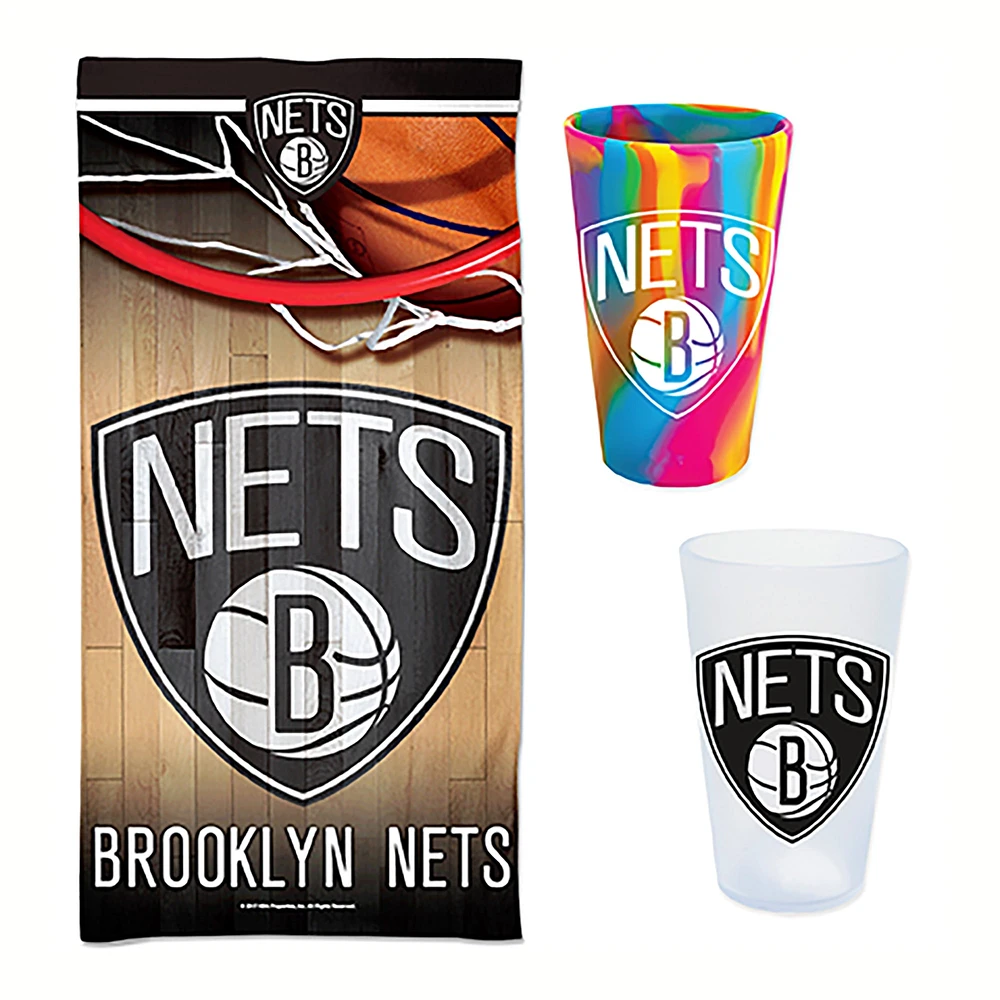 Pack d'accessoires pour la journée à la plage WinCraft Brooklyn Nets