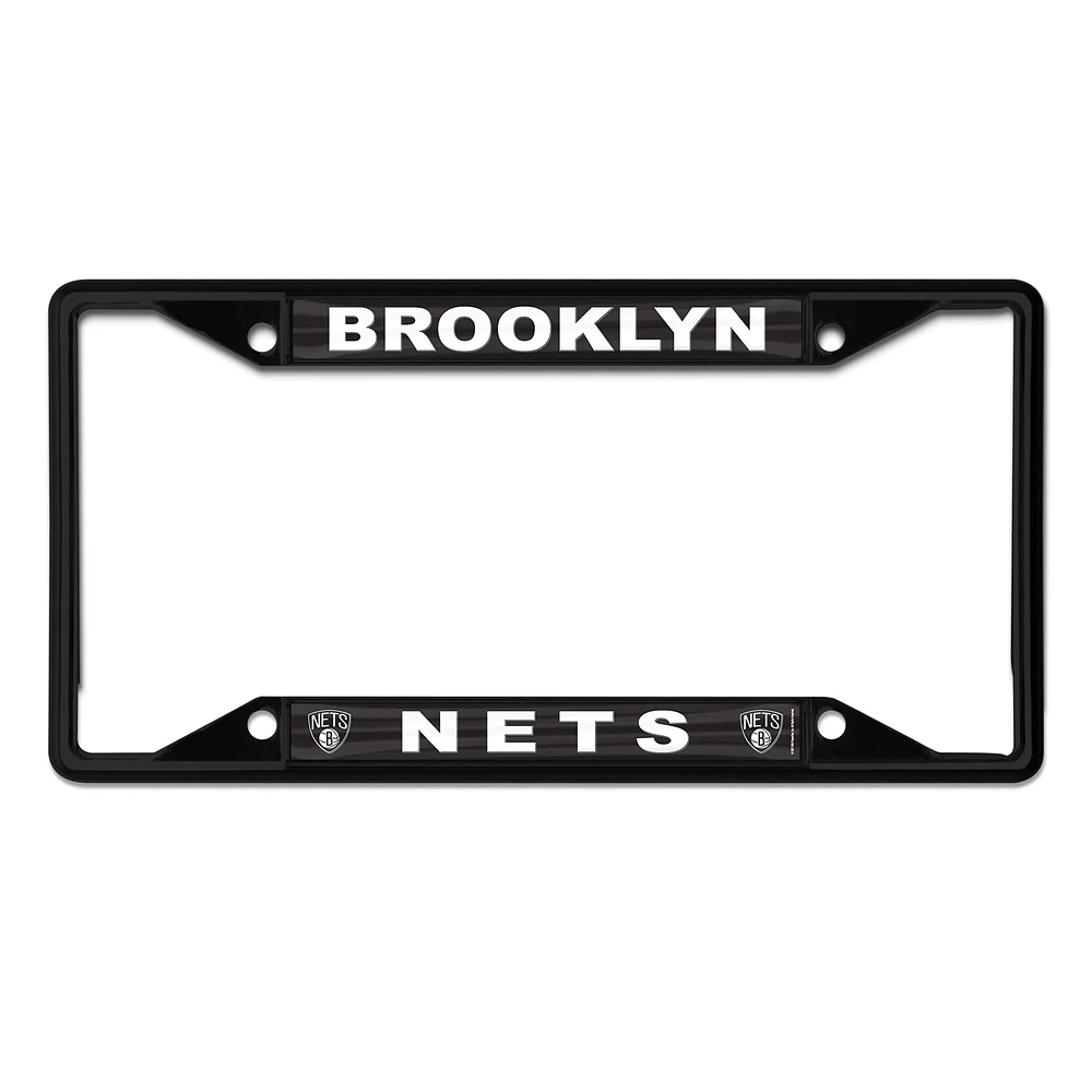 Cadre de plaque d'immatriculation couleur chrome WinCraft Brooklyn Nets