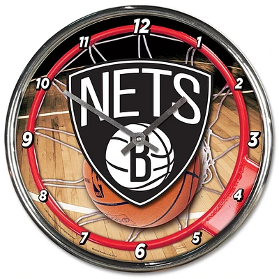 Brooklyn Nets WinCraft Chrome Wall Clock