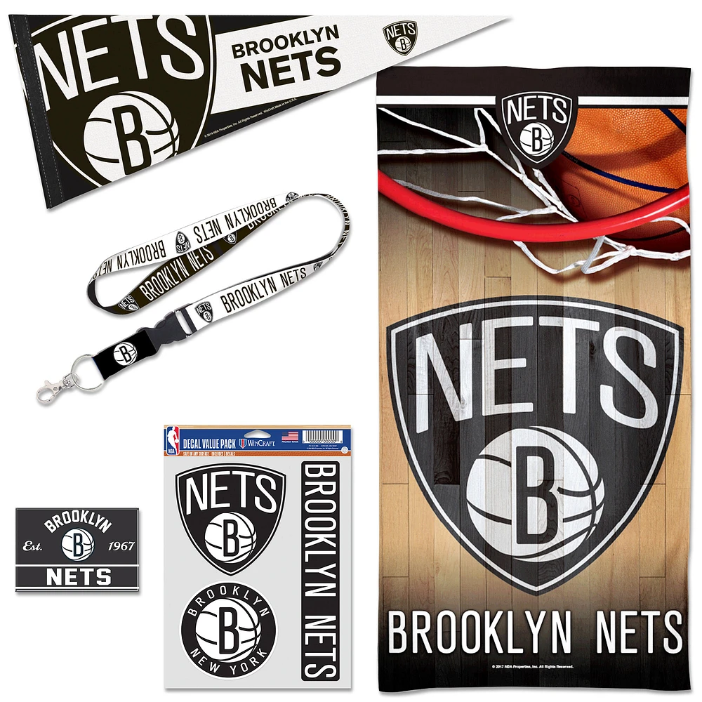 WinCraft Brooklyn Nets House Fan Accessories Pack