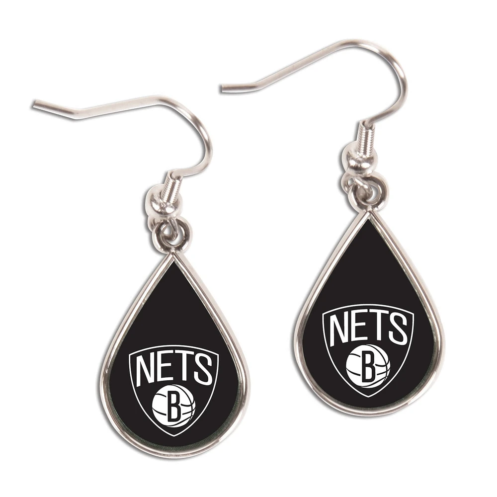 WinCraft Brooklyn Nets Boucles d'oreilles pendantes en forme de larme