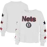 T-shirt à manches longues pour femme '47 Brooklyn Nets 2021/22 City Edition Call Up Parkway