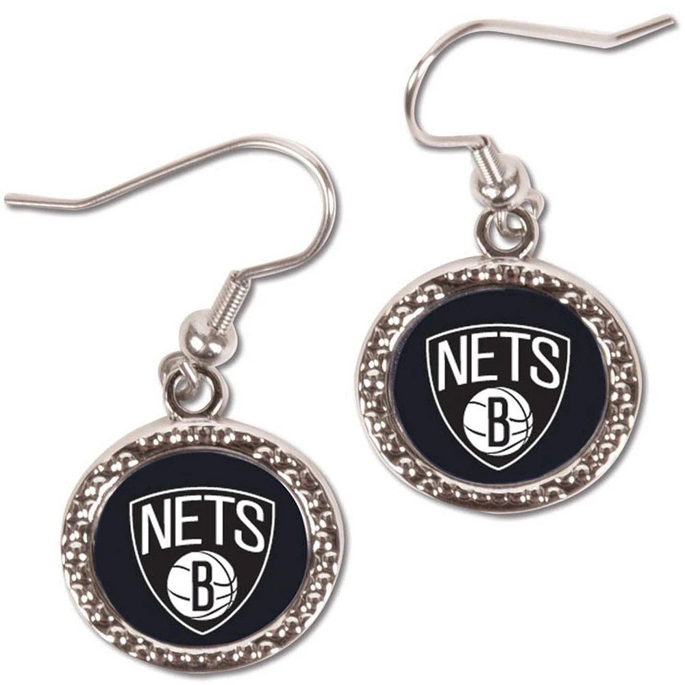 Boucles d'oreilles pendantes rondes WinCraft Brooklyn Nets pour femme