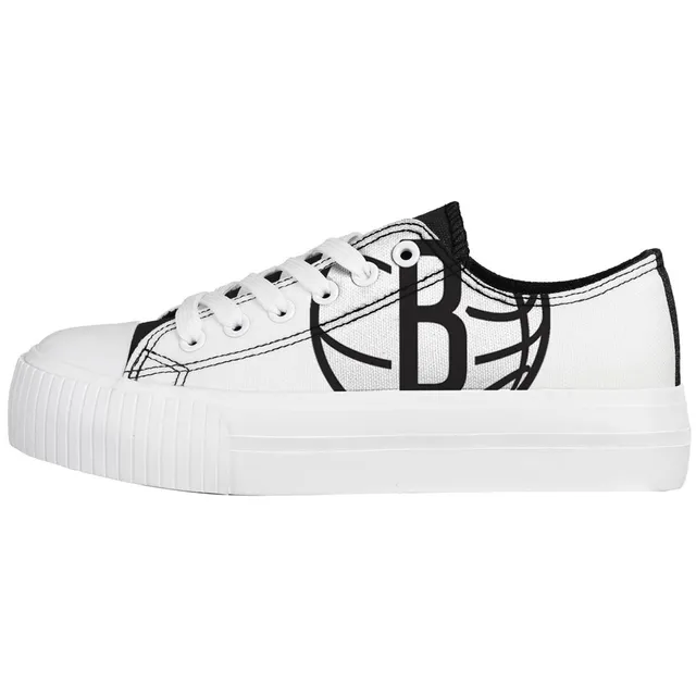 Women's FOCO Chicago Cubs Platform Canvas Shoes in White