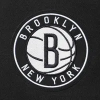 Women's JH Design Black Brooklyn Nets Plus Poly Twill Full-Snap Jacket