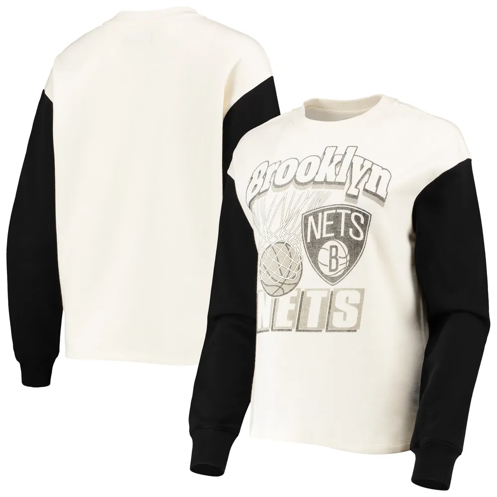 Women's Brooklyn Nets New Era White/Black Baby Jersey Contrast