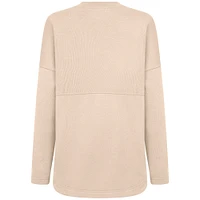 Women's Levelwear Khaki Brooklyn Nets Beaudry Pullover Sweatshirt