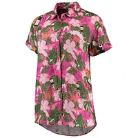 Women's Lusso Pink Brooklyn Nets Finley-Frankie Party Top & Shorts Set