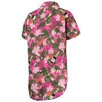 Women's Lusso Pink Brooklyn Nets Finley-Frankie Party Top & Shorts Set