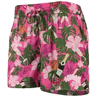 Women's Lusso Pink Brooklyn Nets Finley-Frankie Party Top & Shorts Set