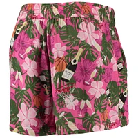 Women's Lusso Pink Brooklyn Nets Finley-Frankie Party Top & Shorts Set