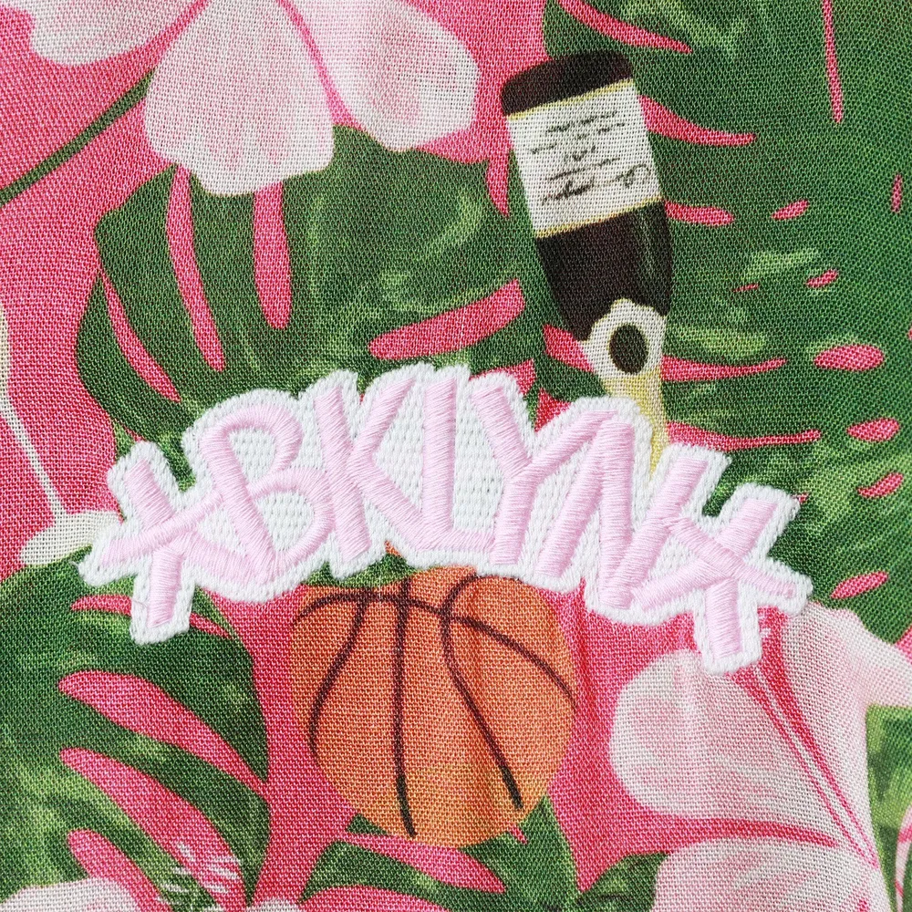 Women's Lusso Pink Brooklyn Nets Finley-Frankie Party Top & Shorts Set