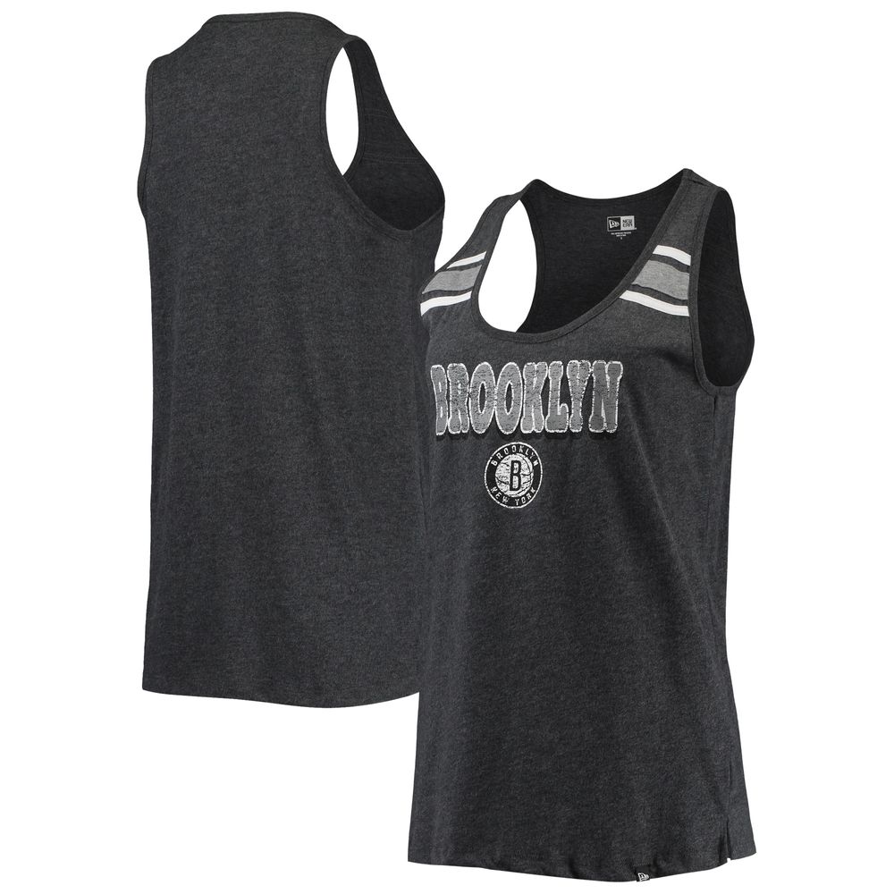 Ethika Women's Ethika Black Brooklyn Nets Racerback Sports Bra